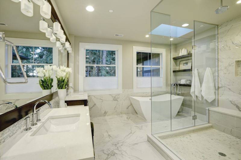 Open-Concept Shower Area