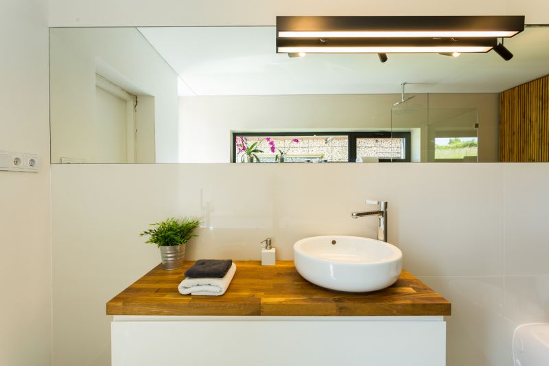 Floating Vanity with Vessel Sink